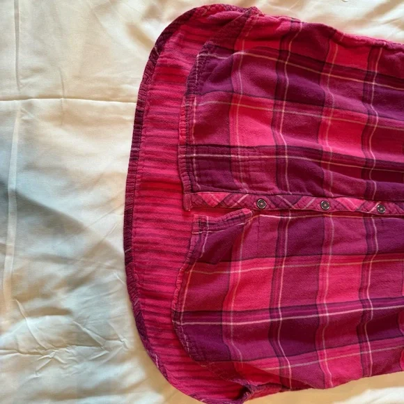 Columbia shirt Women Medium Pink Plaid Button Up Long Sleeve Button Down Cotton - Picture 5 of 7